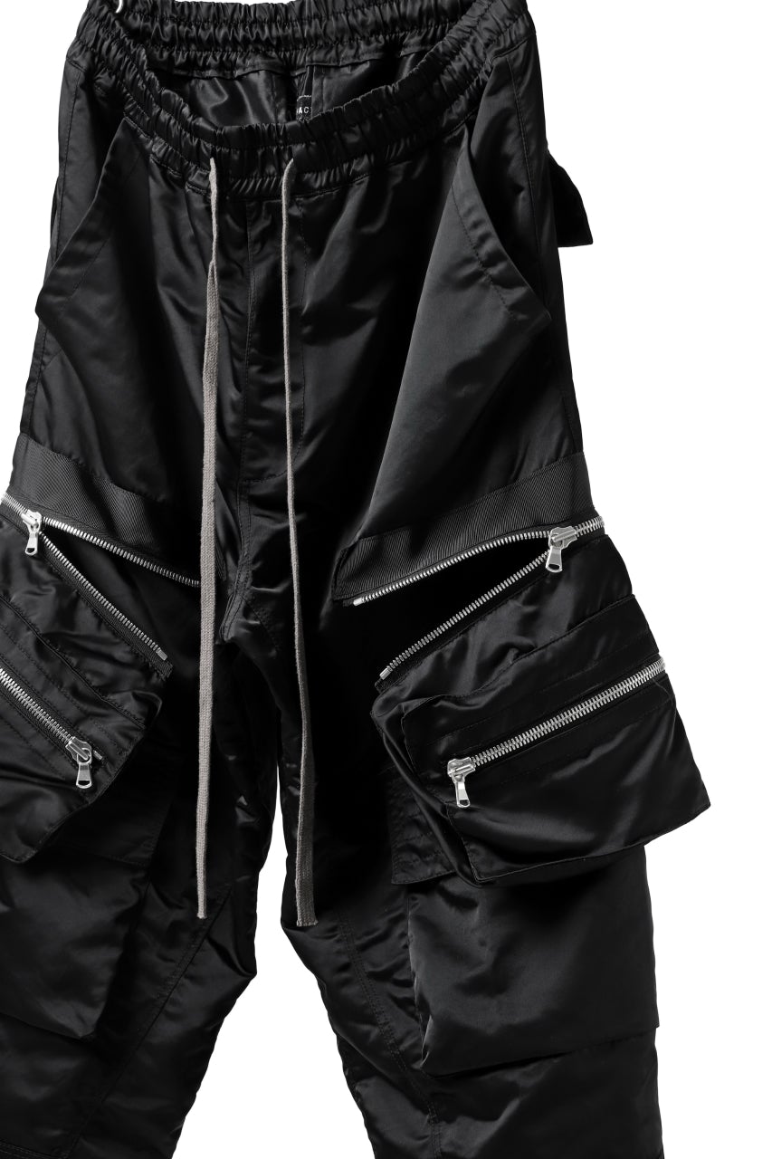 画像をギャラリービューアに読み込む, A.F ARTEFACT -SEPARATION- ZIP CARGO PANTS / LUXURY NYLON (BLACK)