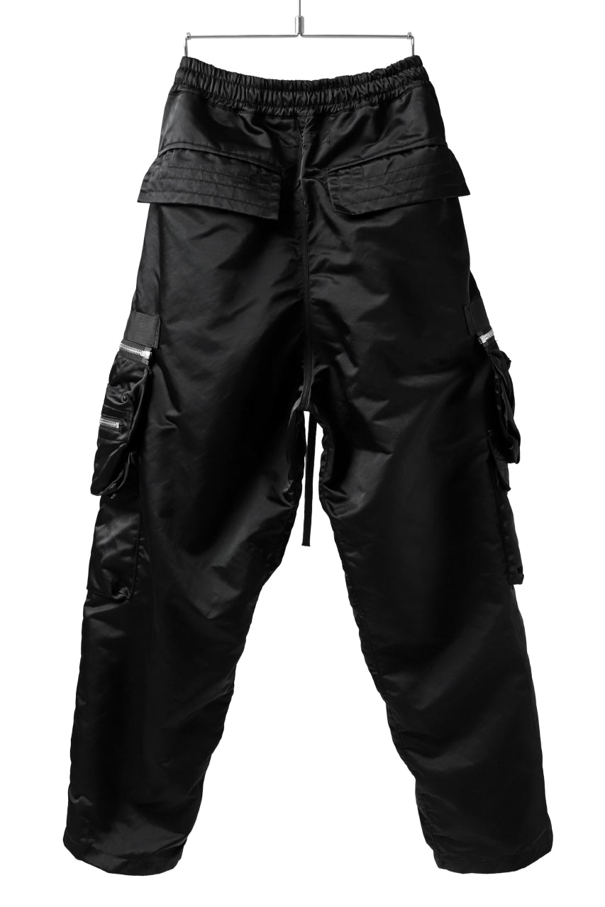 画像をギャラリービューアに読み込む, A.F ARTEFACT -SEPARATION- ZIP CARGO PANTS / LUXURY NYLON (BLACK)