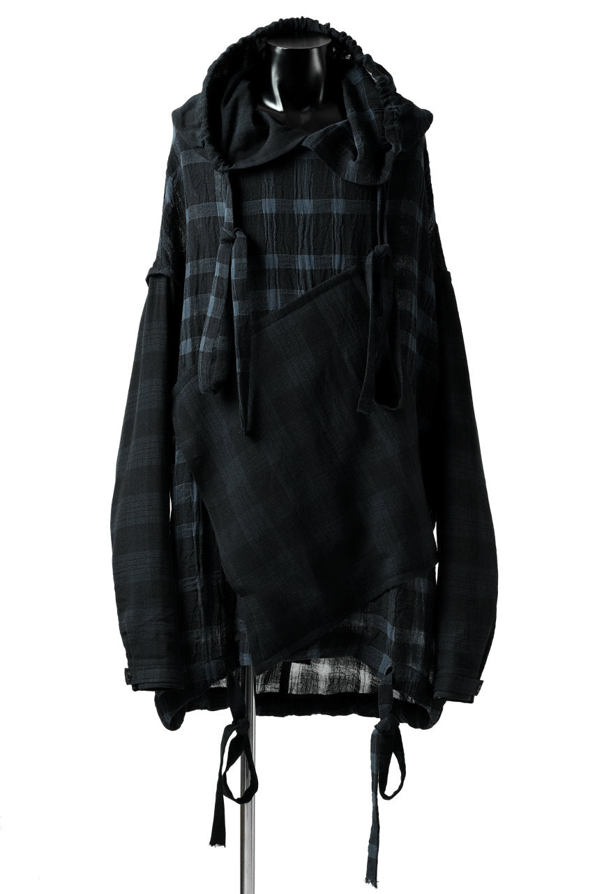 画像をギャラリービューアに読み込む, SOSNOVSKA COLLAPSE HOODIE CELLS (MIXED PLAID)