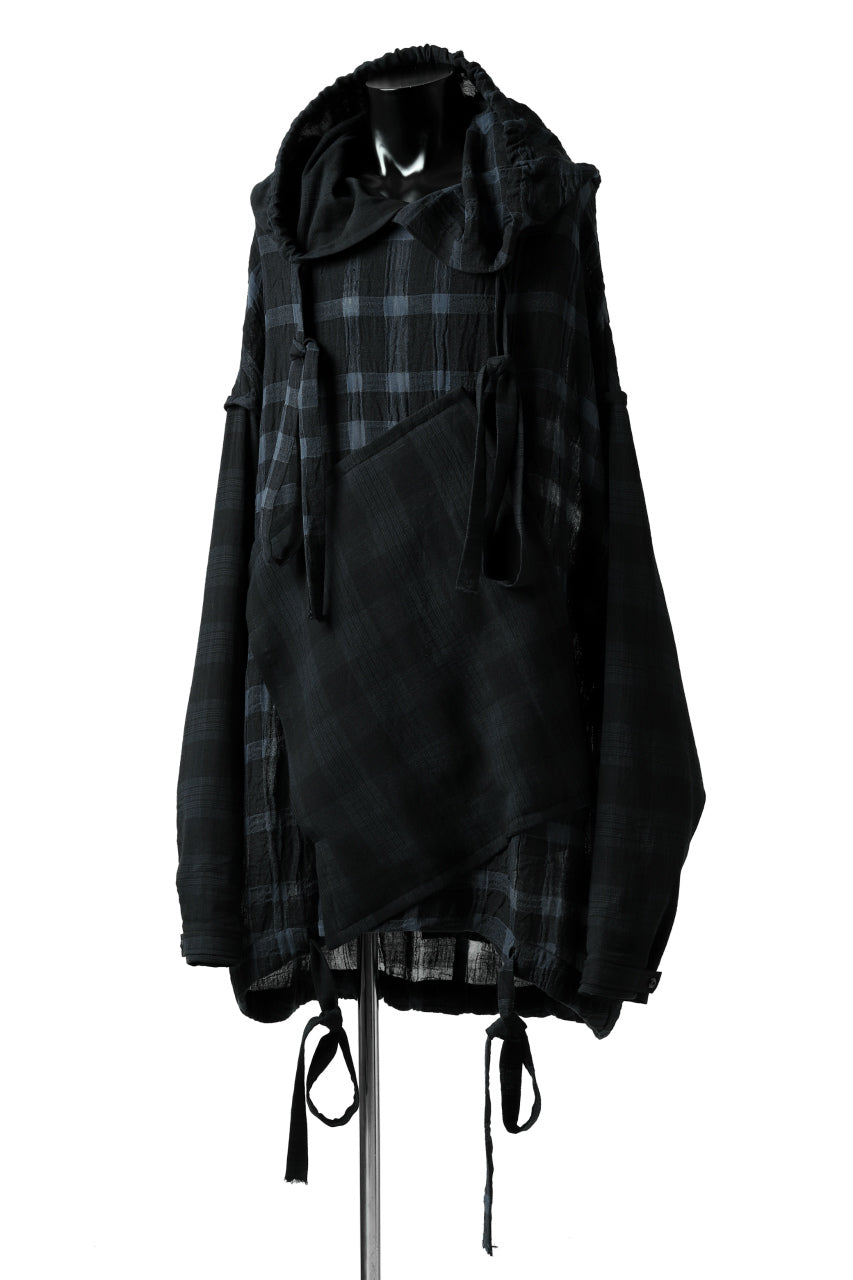 画像をギャラリービューアに読み込む, SOSNOVSKA COLLAPSE HOODIE CELLS (MIXED PLAID)