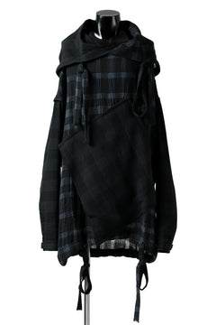 画像をギャラリービューアに読み込む, SOSNOVSKA COLLAPSE HOODIE CELLS (MIXED PLAID)