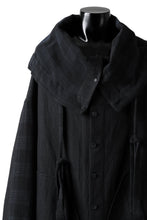 画像をギャラリービューアに読み込む, SOSNOVSKA exclusive COMBINED HOODIE JACKET (BLACK x CHECK)