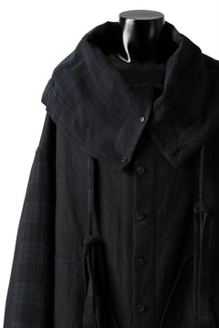 画像をギャラリービューアに読み込む, SOSNOVSKA exclusive COMBINED HOODIE JACKET (BLACK x CHECK)