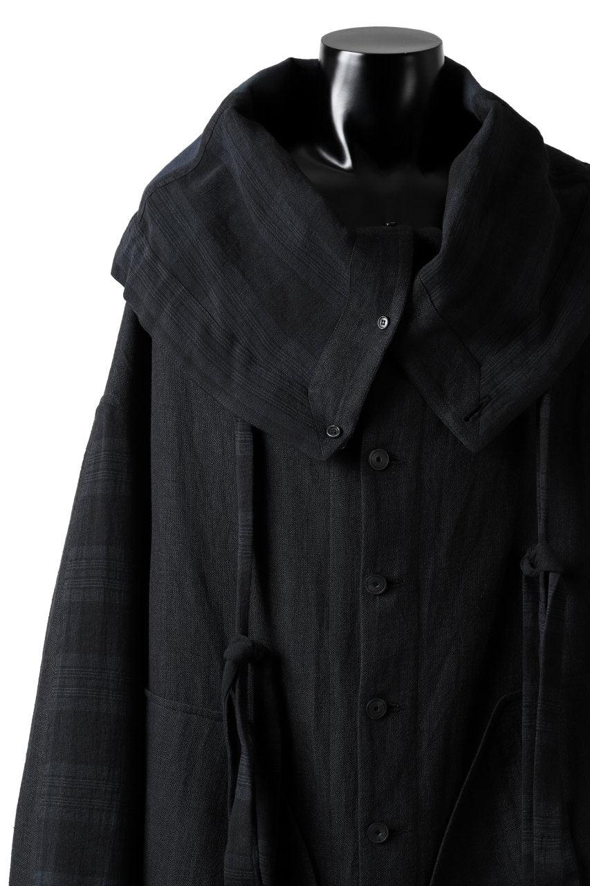 画像をギャラリービューアに読み込む, SOSNOVSKA exclusive COMBINED HOODIE JACKET (BLACK x CHECK)