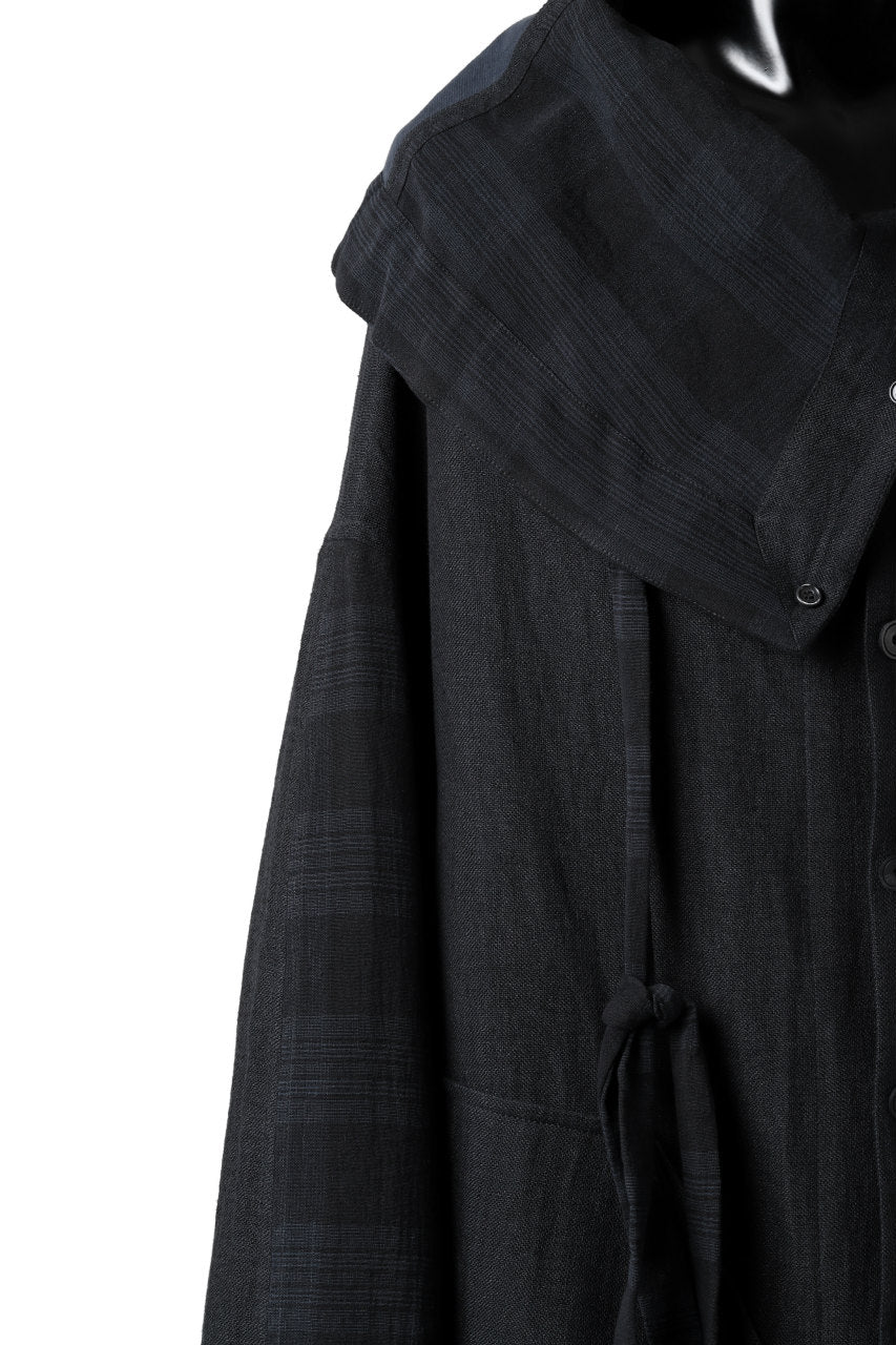 画像をギャラリービューアに読み込む, SOSNOVSKA exclusive COMBINED HOODIE JACKET (BLACK x CHECK)