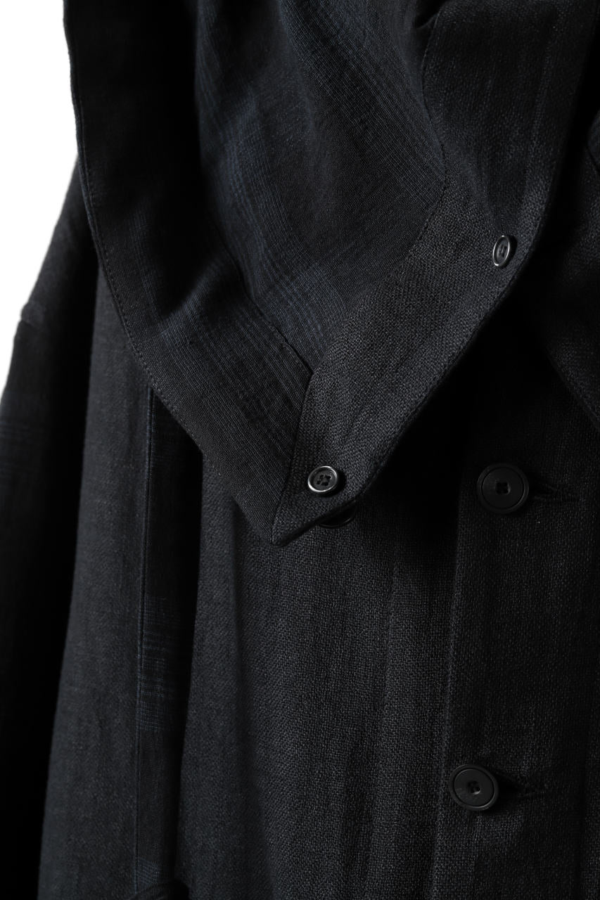 画像をギャラリービューアに読み込む, SOSNOVSKA exclusive COMBINED HOODIE JACKET (BLACK x CHECK)