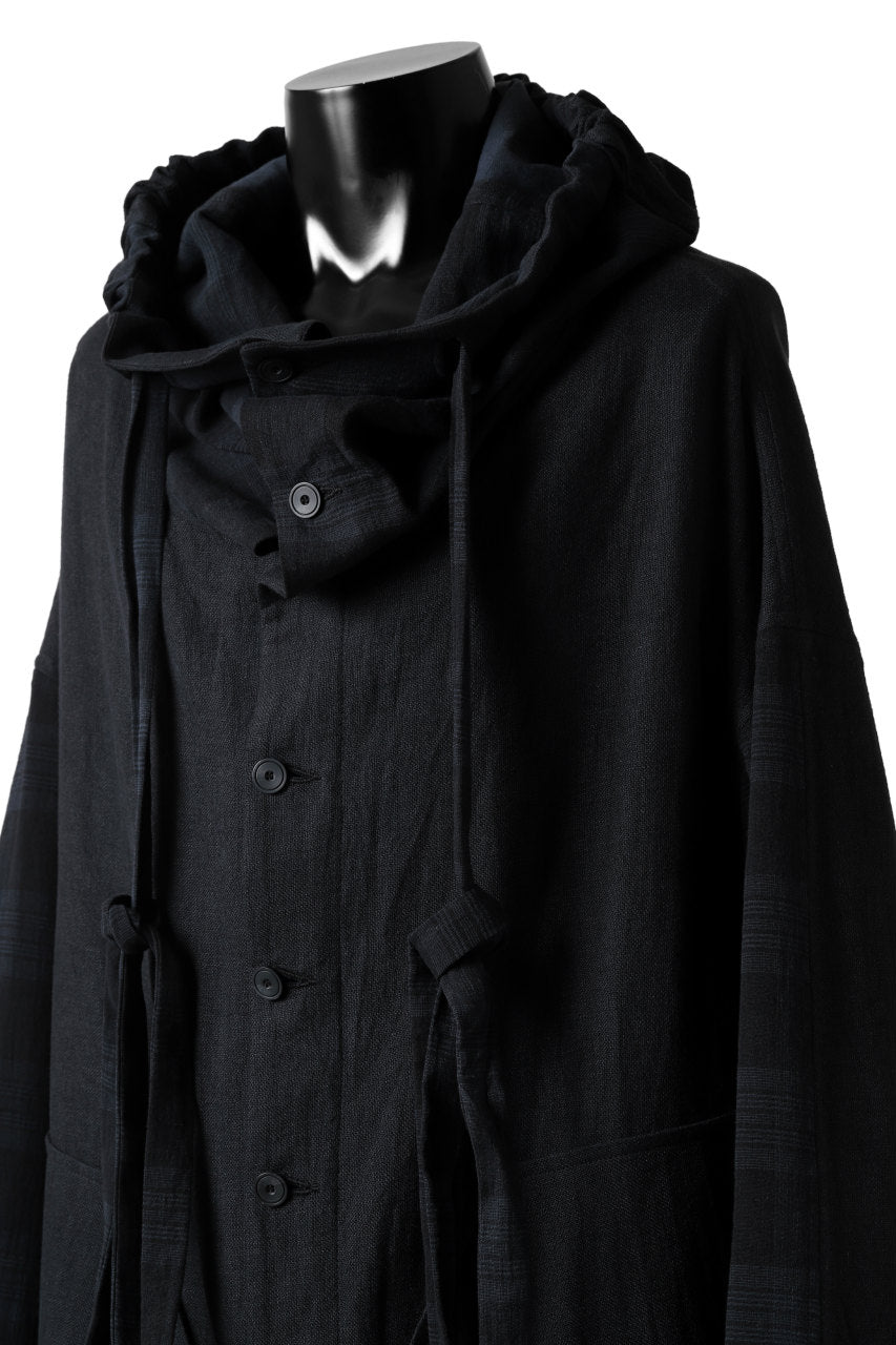 画像をギャラリービューアに読み込む, SOSNOVSKA exclusive COMBINED HOODIE JACKET (BLACK x CHECK)