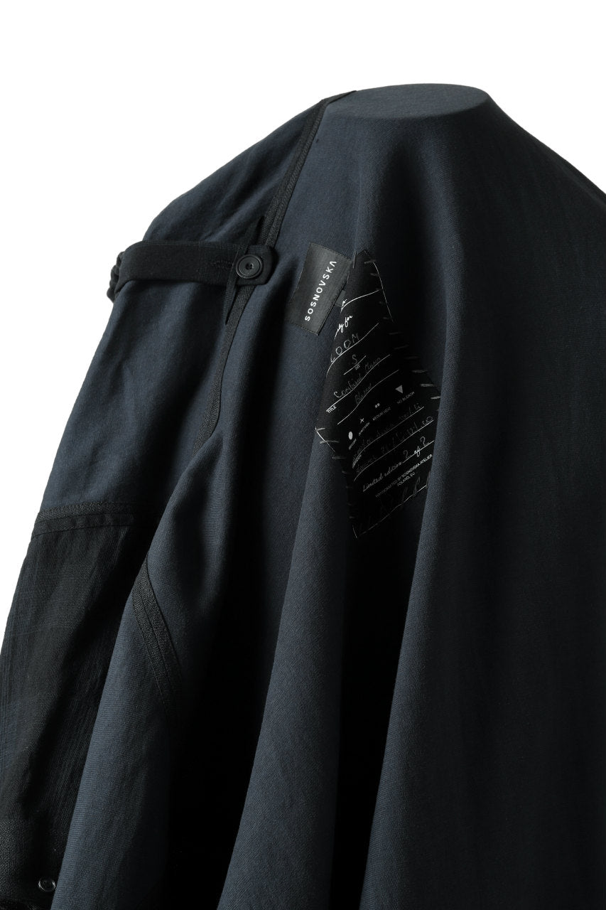 画像をギャラリービューアに読み込む, SOSNOVSKA exclusive COMBINED HOODIE JACKET (BLACK x CHECK)