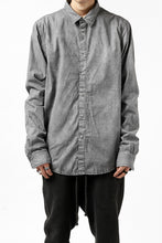 Load image into Gallery viewer, daub PLAIN COLLAR SHIRT / COLD DYED ORGANIC COTTON (GREY)