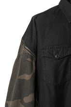 画像をギャラリービューアに読み込む, FACETASM ZIPPER ARMY SHIRT JACKET (BLACK x CAMO)