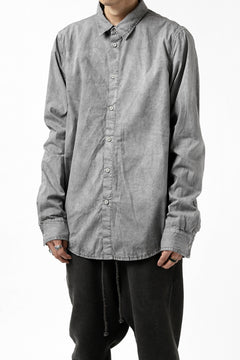 Load image into Gallery viewer, daub PLAIN COLLAR SHIRT / COLD DYED ORGANIC COTTON (GREY)