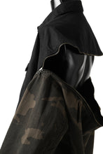 画像をギャラリービューアに読み込む, FACETASM ZIPPER ARMY SHIRT JACKET (BLACK x CAMO)