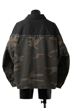 画像をギャラリービューアに読み込む, FACETASM ZIPPER ARMY SHIRT JACKET (BLACK x CAMO)