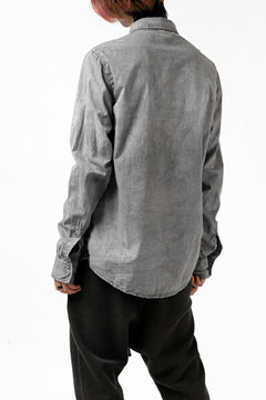 Load image into Gallery viewer, daub PLAIN COLLAR SHIRT / COLD DYED ORGANIC COTTON (GREY)