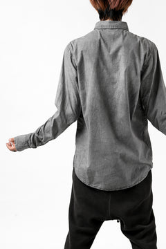 Load image into Gallery viewer, daub PLAIN COLLAR SHIRT / COLD DYED ORGANIC COTTON (GREY)