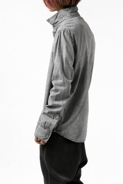 Load image into Gallery viewer, daub PLAIN COLLAR SHIRT / COLD DYED ORGANIC COTTON (GREY)