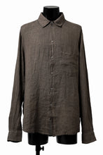 画像をギャラリービューアに読み込む, daub DYEING PLAIN SHIRT / ORGANIC LINEN (BROWN)