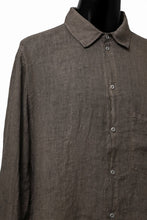 Load image into Gallery viewer, daub DYEING PLAIN SHIRT / ORGANIC LINEN (BROWN)