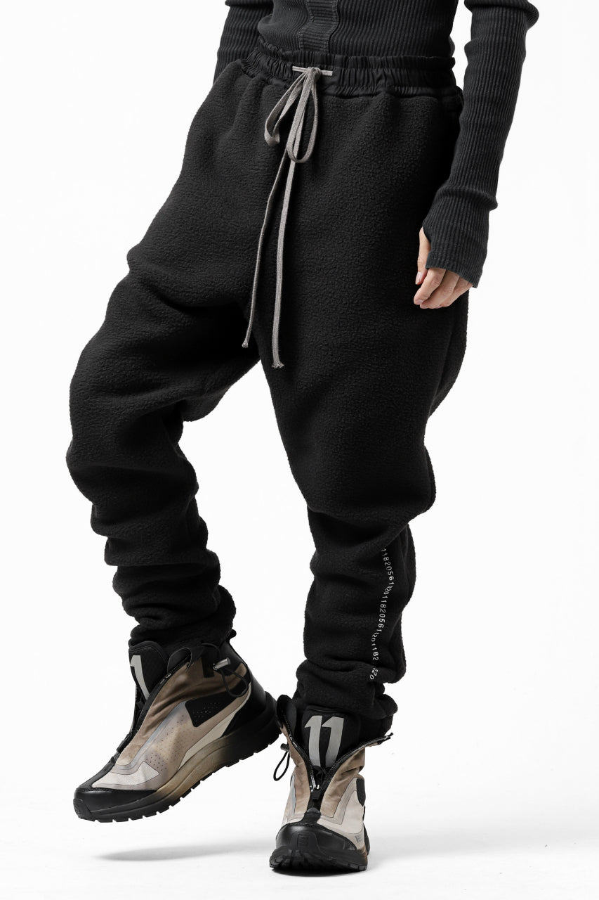 画像をギャラリービューアに読み込む, A.F ARTEFACT "FLUFFY" EMBROIDERED TRACK PANTS / BomberFLEECE (BLACK)
