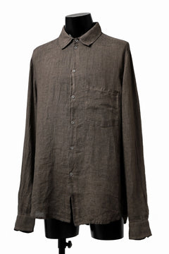 画像をギャラリービューアに読み込む, daub DYEING PLAIN SHIRT / ORGANIC LINEN (BROWN)