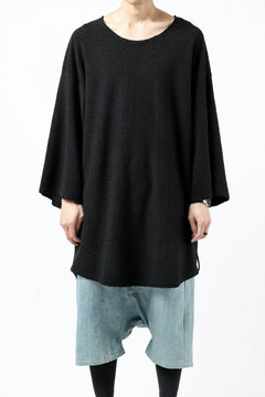 画像をギャラリービューアに読み込む, ISAMU KATAYAMA BACKLASH OVER FIT CUT & SEWN / RANDOM PILE FABRIC (BLACK)