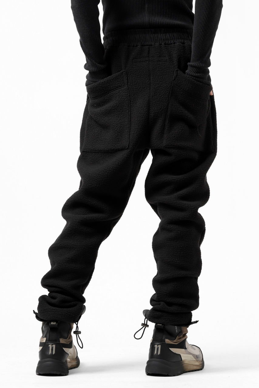 画像をギャラリービューアに読み込む, A.F ARTEFACT "FLUFFY" EMBROIDERED TRACK PANTS / BomberFLEECE (BLACK)