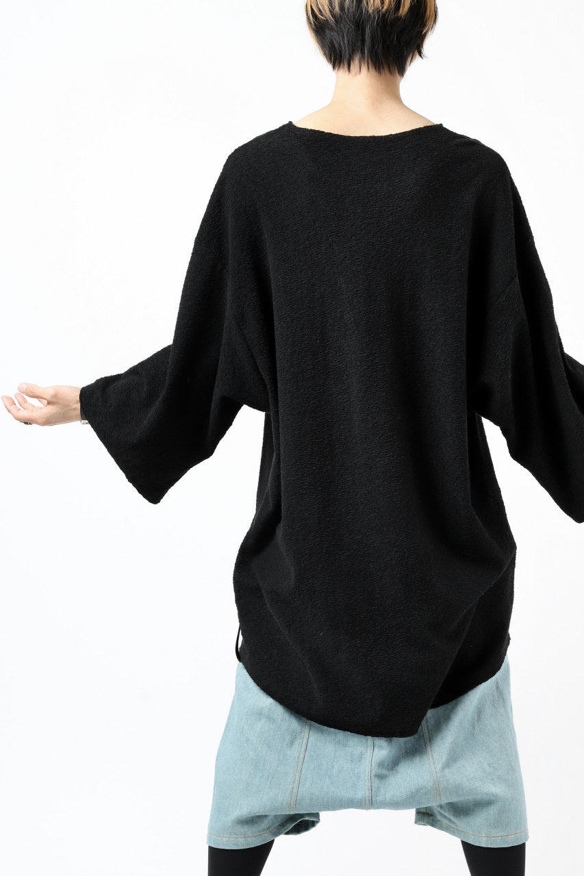 画像をギャラリービューアに読み込む, ISAMU KATAYAMA BACKLASH OVER FIT CUT & SEWN / RANDOM PILE FABRIC (BLACK)