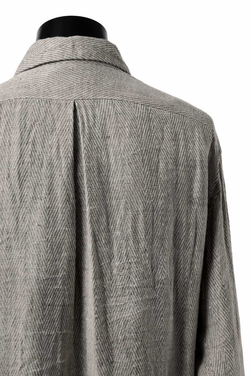 画像をギャラリービューアに読み込む, COLINA MINIMAL SHIRT / LINEN LOOSE HERRINGBONE (GREIGE)