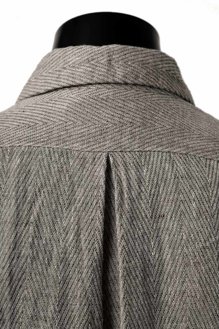 画像をギャラリービューアに読み込む, COLINA MINIMAL SHIRT / LINEN LOOSE HERRINGBONE (GREIGE)