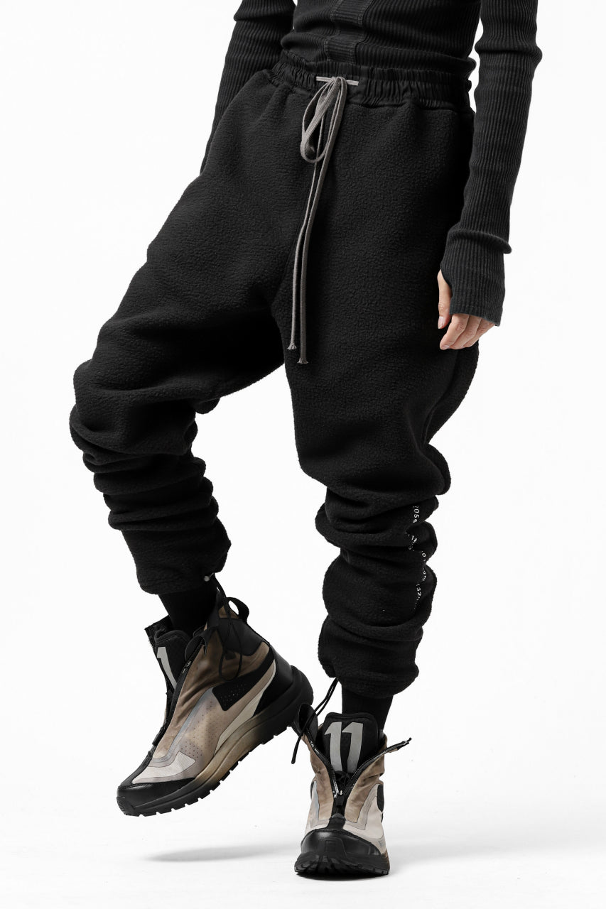 画像をギャラリービューアに読み込む, A.F ARTEFACT "FLUFFY" EMBROIDERED TRACK PANTS / BomberFLEECE (BLACK)