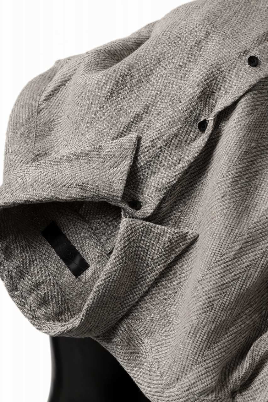 画像をギャラリービューアに読み込む, COLINA MINIMAL SHIRT / LINEN LOOSE HERRINGBONE (GREIGE)