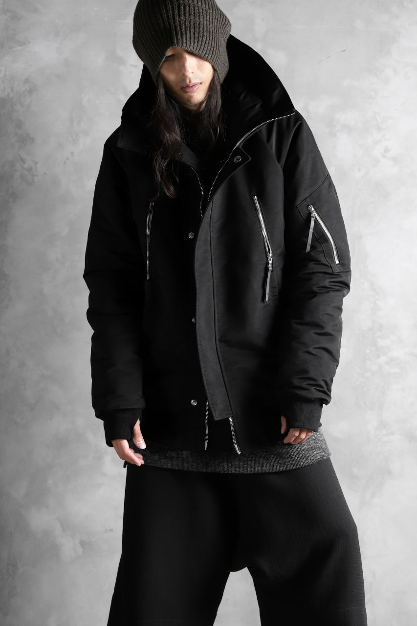 画像をギャラリービューアに読み込む, 11 BY BORIS BIDJAN SABERI PADDED HOODIE JACKET "J17-F-1323" (BLACK)