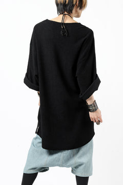 画像をギャラリービューアに読み込む, ISAMU KATAYAMA BACKLASH OVER FIT CUT & SEWN / RANDOM PILE FABRIC (BLACK)