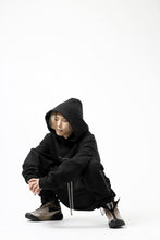 画像をギャラリービューアに読み込む, A.F ARTEFACT "FLUFFY" EMBROIDERED HOODIE / BomberFLEECE (BLACK)