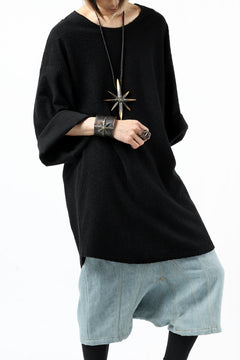 画像をギャラリービューアに読み込む, ISAMU KATAYAMA BACKLASH OVER FIT CUT & SEWN / RANDOM PILE FABRIC (BLACK)