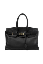 Load image into Gallery viewer, DEFORMATER.® TRAVEL BAG / SMOOTH COWHIDE (BLACK / GOLD PARTS)