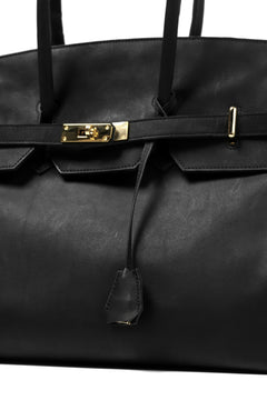 画像をギャラリービューアに読み込む, DEFORMATER.® TRAVEL BAG / SMOOTH COWHIDE (BLACK / GOLD PARTS)