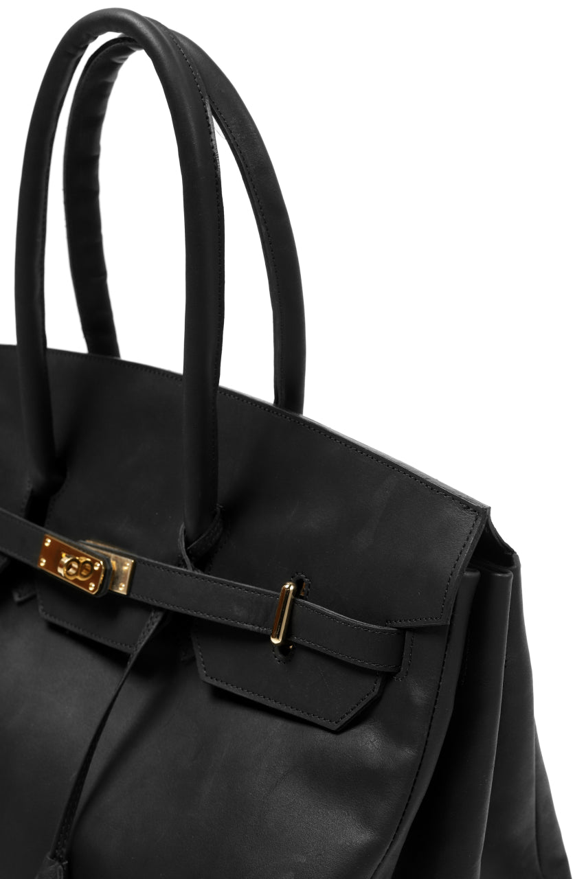 Load image into Gallery viewer, DEFORMATER.® TRAVEL BAG / SMOOTH COWHIDE (BLACK / GOLD PARTS)