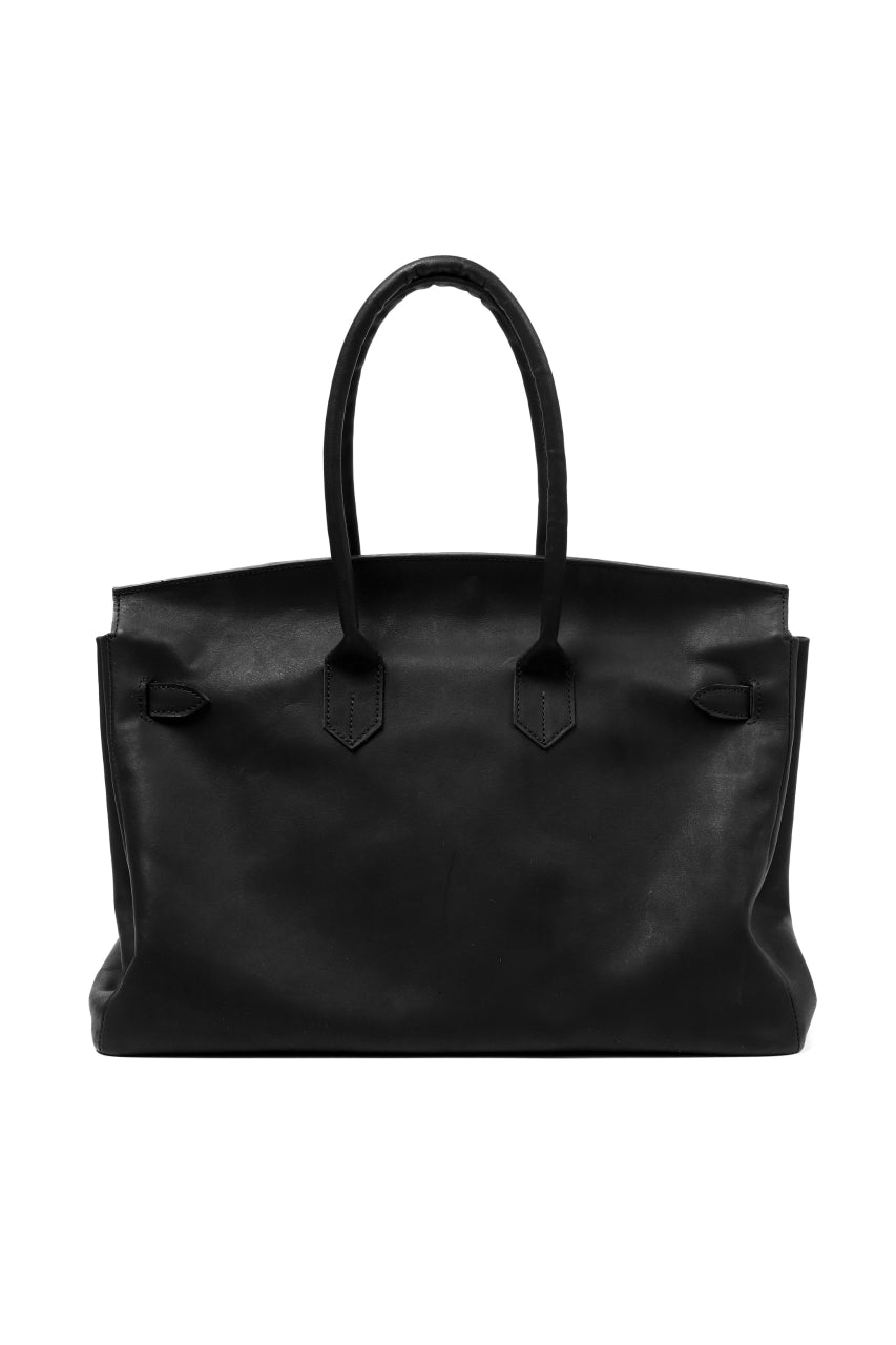 Load image into Gallery viewer, DEFORMATER.® TRAVEL BAG / SMOOTH COWHIDE (BLACK / GOLD PARTS)