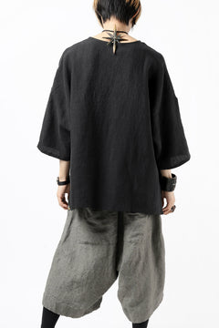 画像をギャラリービューアに読み込む, ISAMU KATAYAMA BACKLASH SOFT LINEN PULLOVER SHIRT (BLACK)