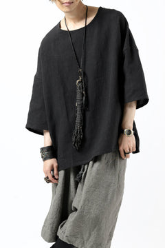 画像をギャラリービューアに読み込む, ISAMU KATAYAMA BACKLASH SOFT LINEN PULLOVER SHIRT (BLACK)