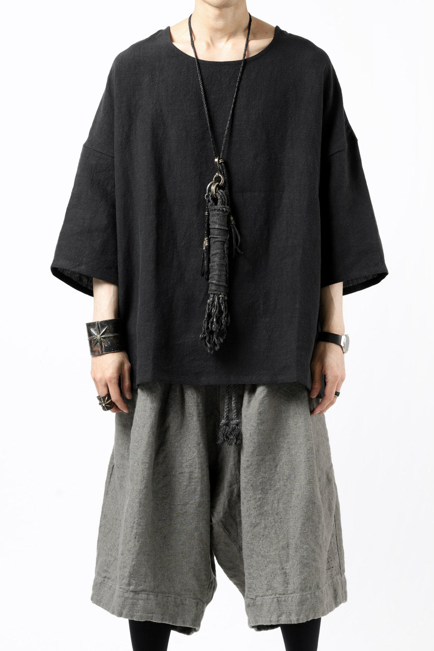 画像をギャラリービューアに読み込む, ISAMU KATAYAMA BACKLASH SOFT LINEN PULLOVER SHIRT (BLACK)
