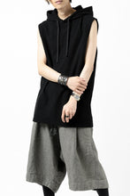 画像をギャラリービューアに読み込む, ISAMU KATAYAMA BACKLASH SLEEVELESS HOODIE CUT & SEWN / RANDOM PILE FABRIC (BLACK)