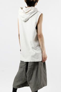 画像をギャラリービューアに読み込む, ISAMU KATAYAMA BACKLASH SLEEVELESS HOODIE CUT & SEWN / RANDOM PILE FABRIC (BEIGE)