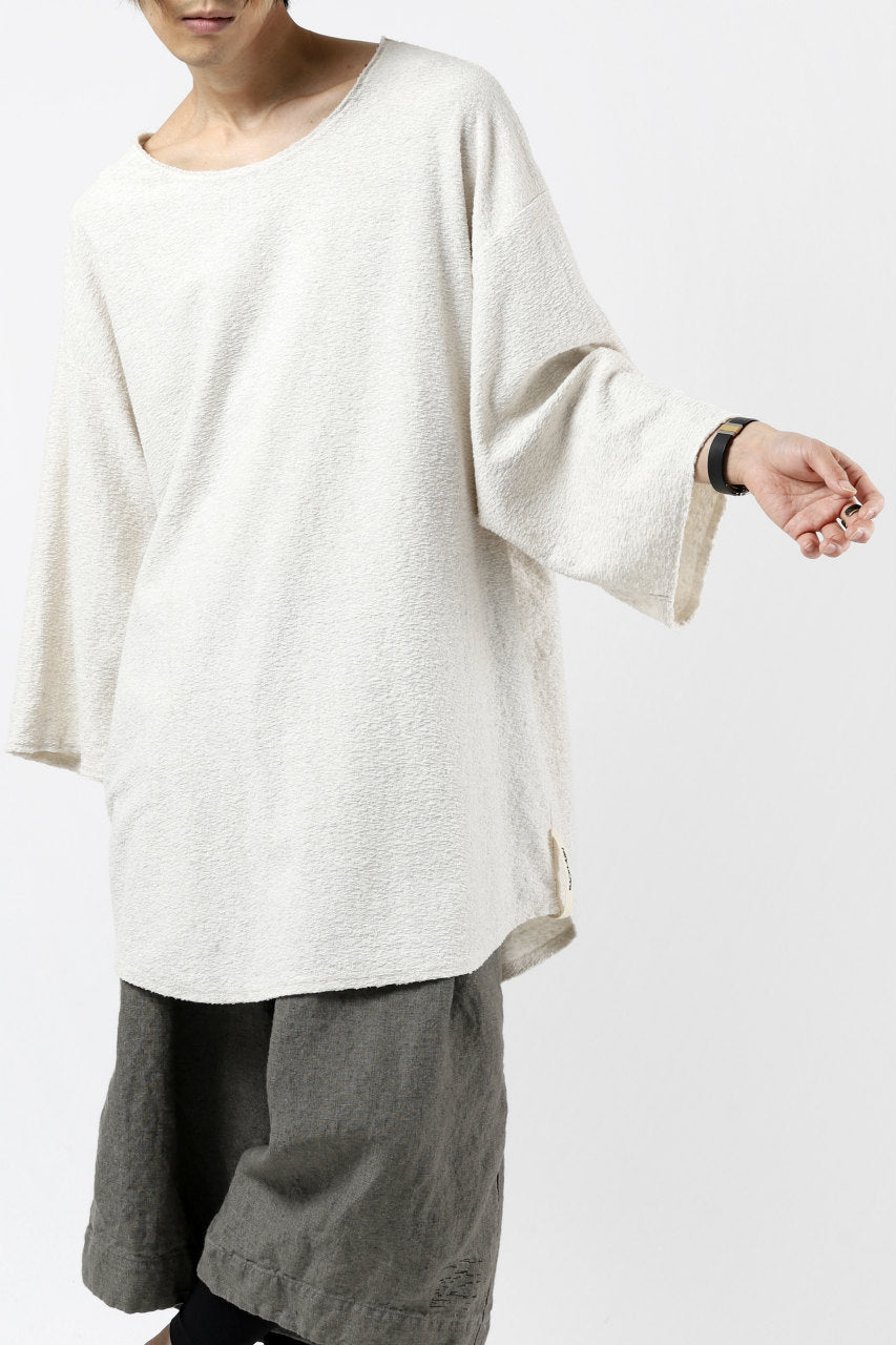 画像をギャラリービューアに読み込む, ISAMU KATAYAMA BACKLASH OVER FIT CUT & SEWN / RANDOM PILE FABRIC (BEIGE)