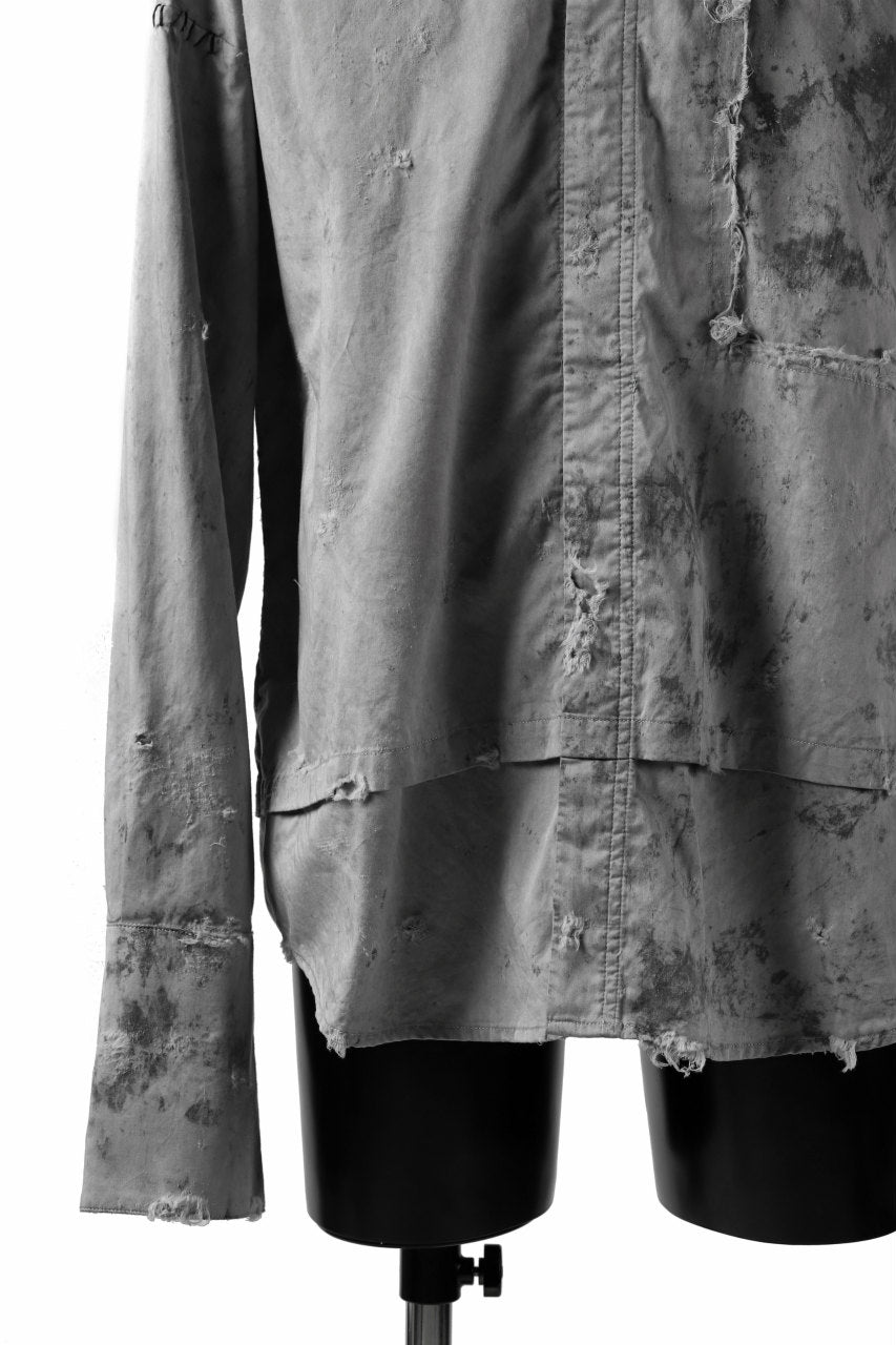 画像をギャラリービューアに読み込む, RESURRECTION x LOOM Re-production DYEING OVERFIT SHIRT (GRAY)