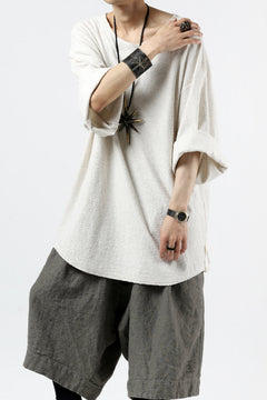 画像をギャラリービューアに読み込む, ISAMU KATAYAMA BACKLASH OVER FIT CUT & SEWN / RANDOM PILE FABRIC (BEIGE)