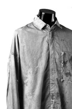 画像をギャラリービューアに読み込む, RESURRECTION x LOOM Re-production DYEING OVERFIT SHIRT (GRAY)
