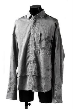 画像をギャラリービューアに読み込む, RESURRECTION x LOOM Re-production DYEING OVERFIT SHIRT (GRAY)