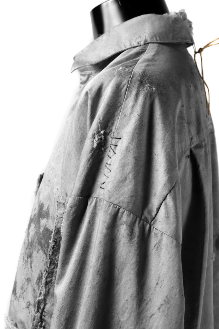 画像をギャラリービューアに読み込む, RESURRECTION x LOOM Re-production DYEING OVERFIT SHIRT (GRAY)